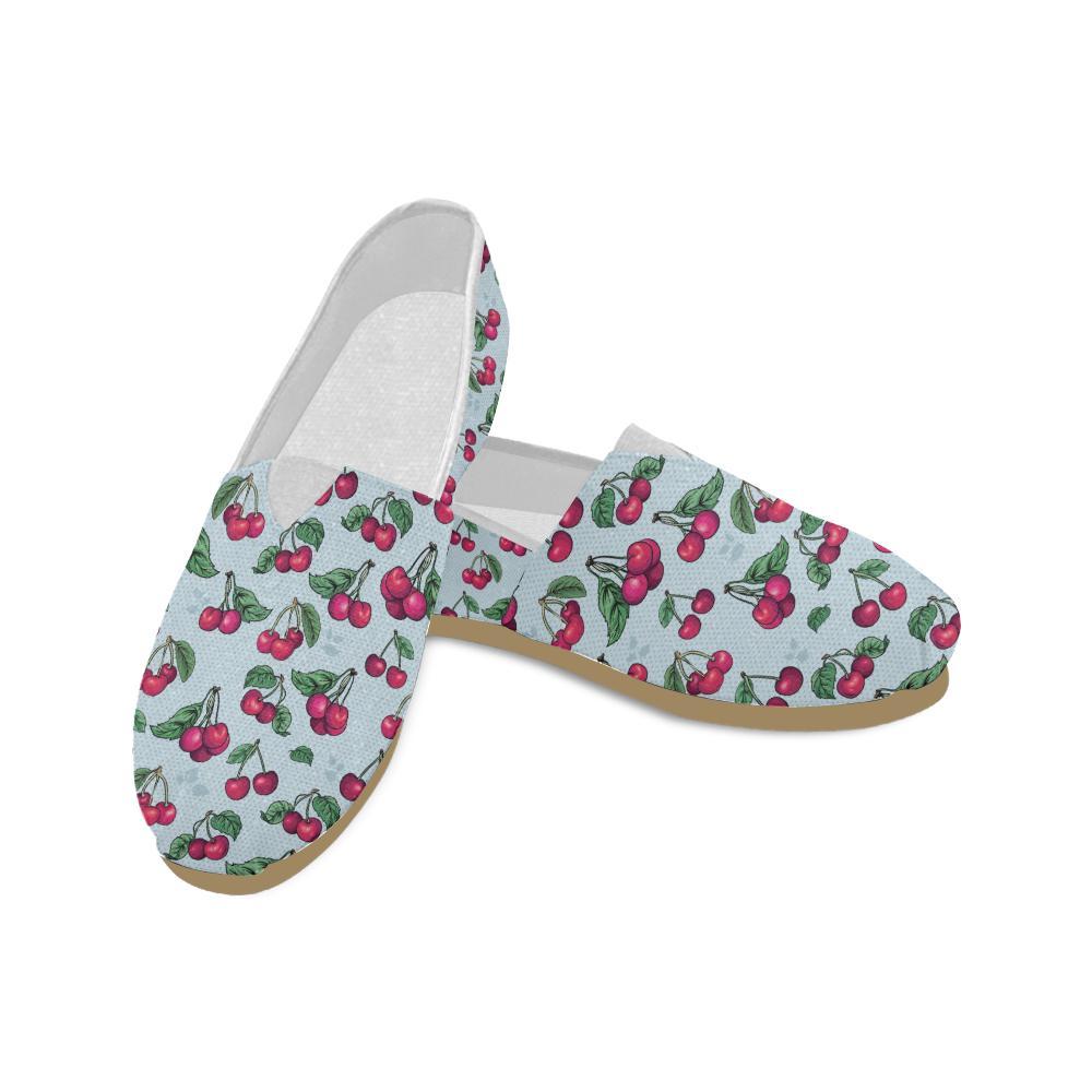 Cherry Pattern Print Design CH01 Women Casual Shoes-JorJune.com