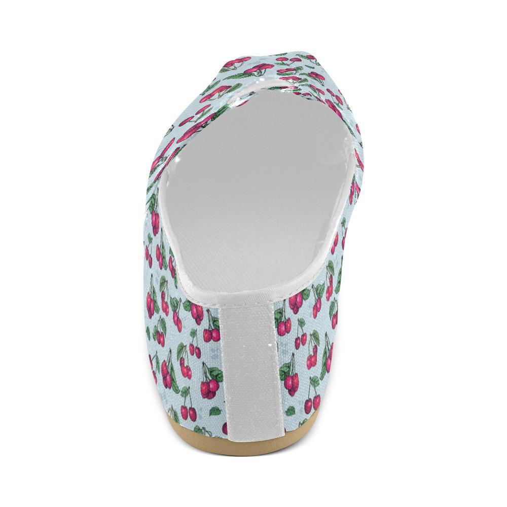Cherry Pattern Print Design CH01 Women Casual Shoes-JorJune.com