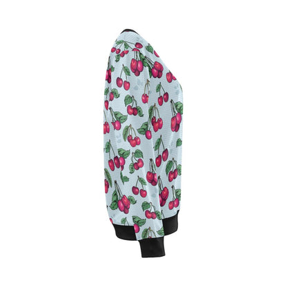 Cherry Pattern Print Design CH01 Women Long Sleeve Sweatshirt-JorJune