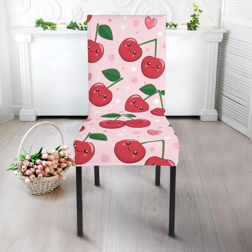 Cherry Pattern Print Design CH02 Dining Chair Slipcover-JORJUNE.COM