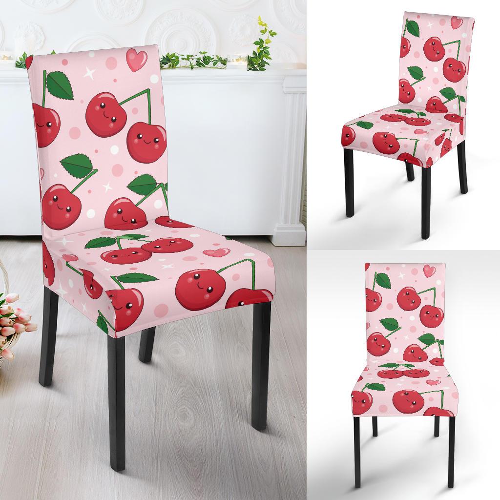 Cherry Pattern Print Design CH02 Dining Chair Slipcover-JORJUNE.COM