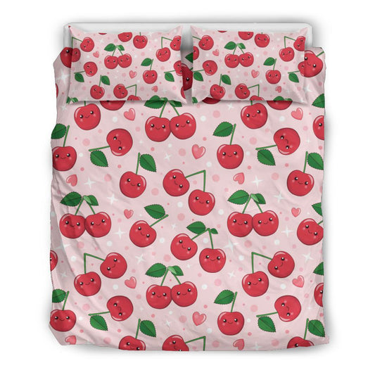 Cherry Pattern Print Design CH02 Duvet Cover Bedding Set-JORJUNE.COM