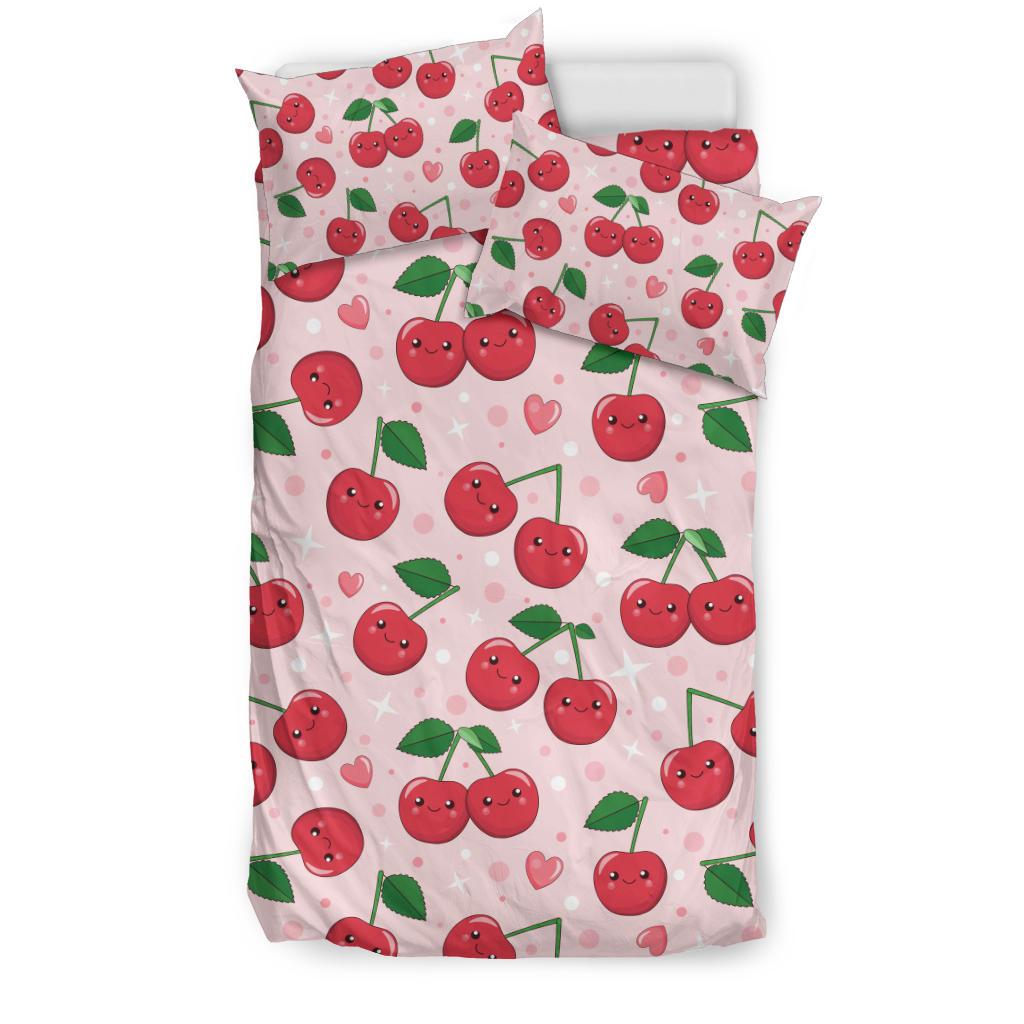 Cherry Pattern Print Design CH02 Duvet Cover Bedding Set-JORJUNE.COM