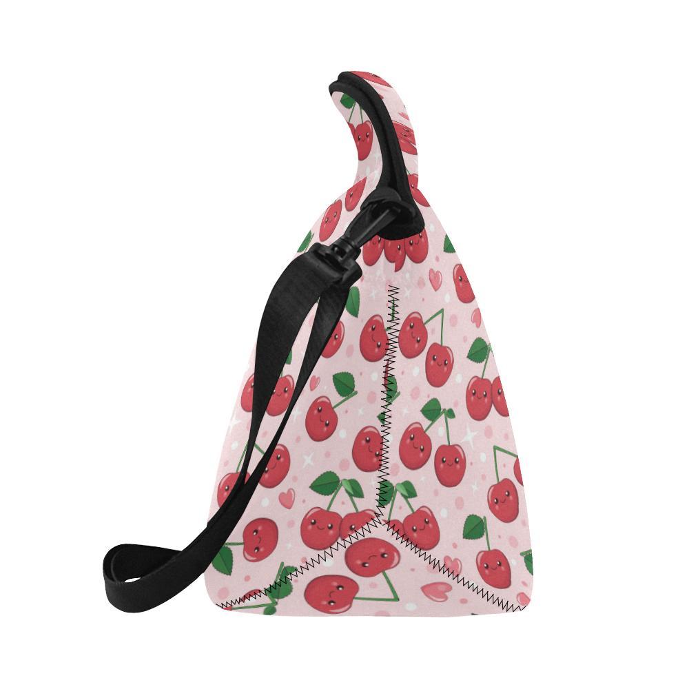 Cherry Pattern Print Design CH02 Neoprene Lunch Bag-JorJune