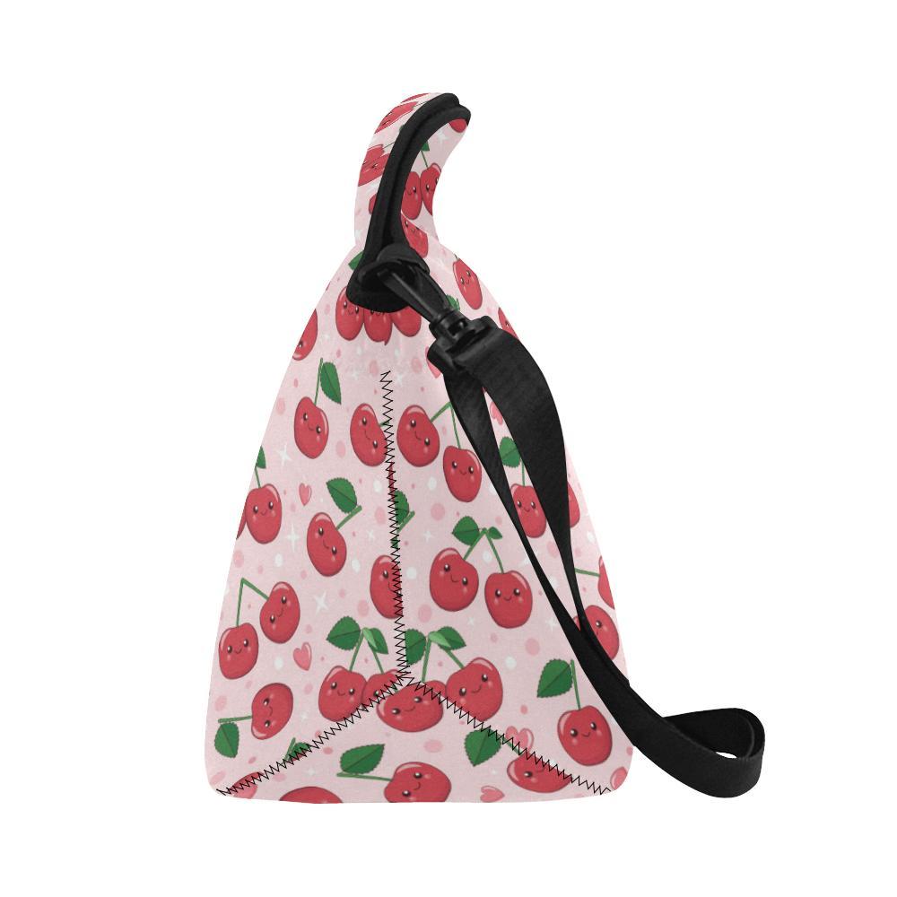 Cherry Pattern Print Design CH02 Neoprene Lunch Bag-JorJune