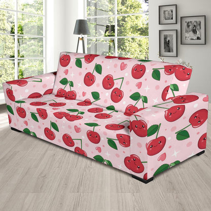 Cherry Pattern Print Design CH02 Sofa Slipcover-JORJUNE.COM