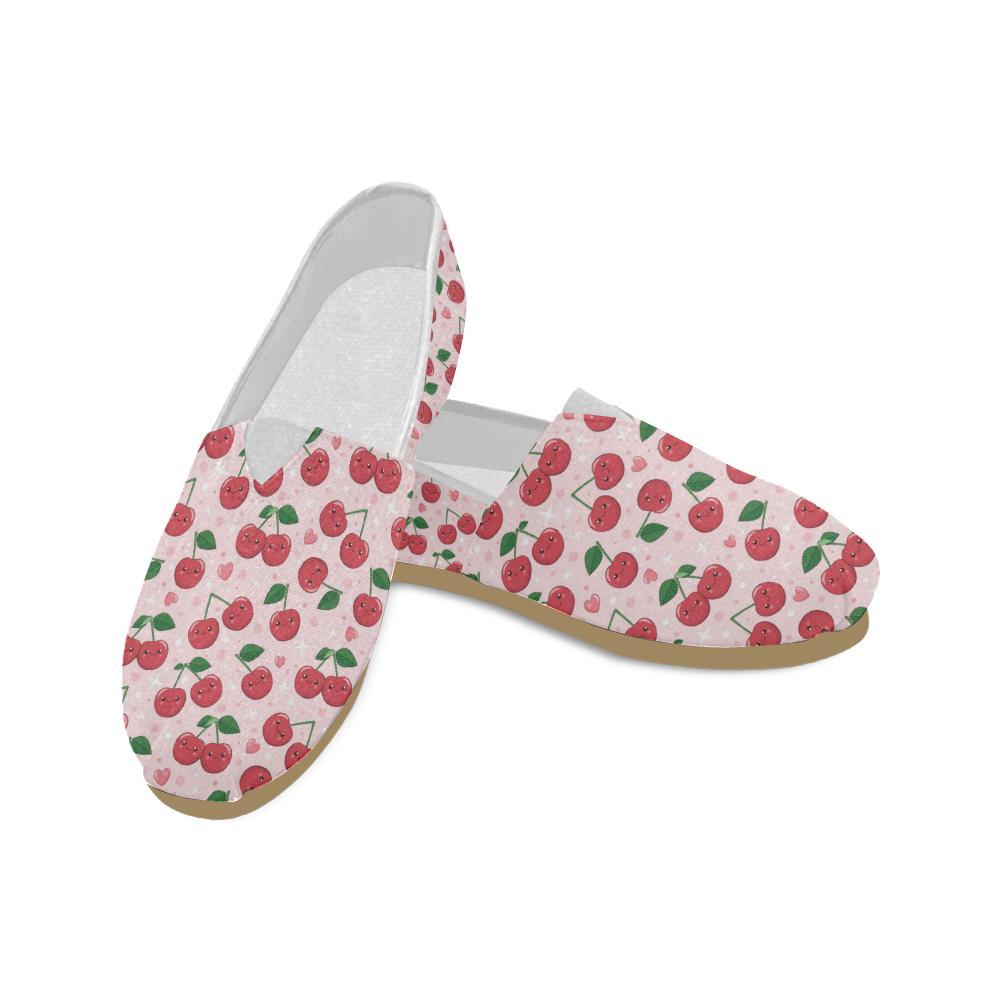 Cherry Pattern Print Design CH02 Women Casual Shoes-JorJune.com