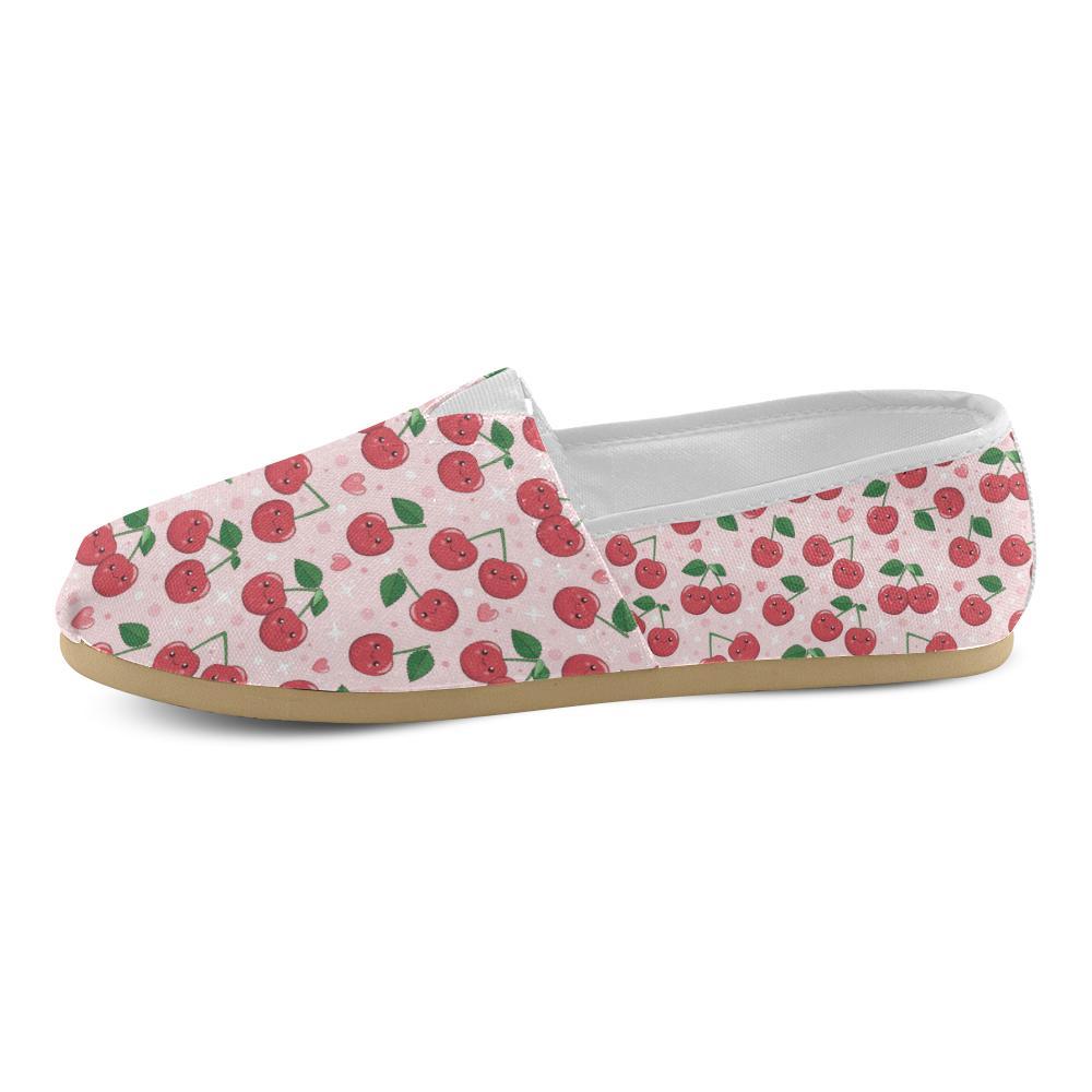 Cherry Pattern Print Design CH02 Women Casual Shoes-JorJune.com