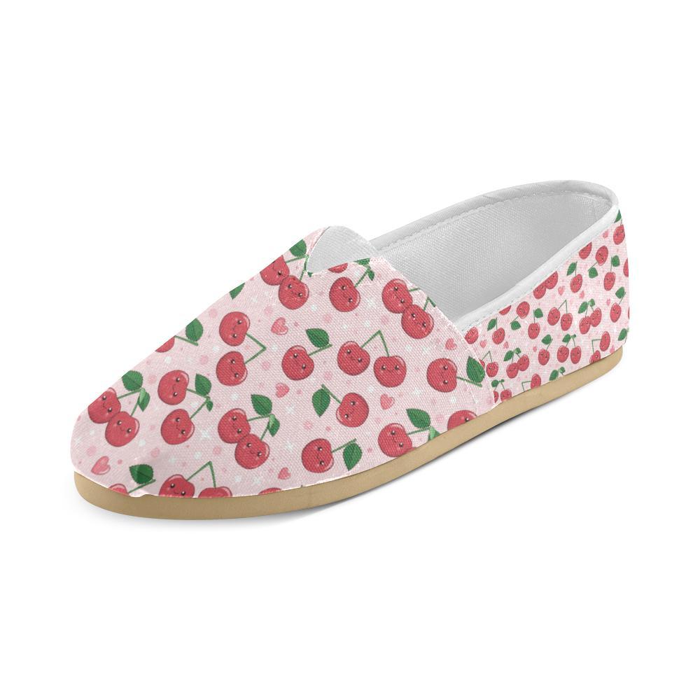 Cherry Pattern Print Design CH02 Women Casual Shoes-JorJune.com