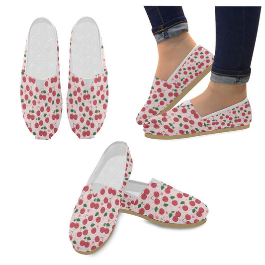 Cherry Pattern Print Design CH02 Women Casual Shoes-JorJune.com