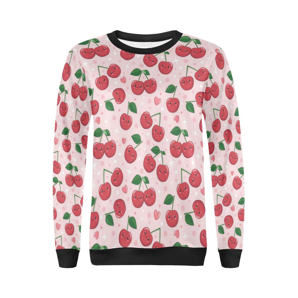 Cherry Pattern Print Design CH02 Women Long Sleeve Sweatshirt-JorJune