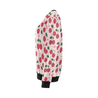 Cherry Pattern Print Design CH02 Women Long Sleeve Sweatshirt-JorJune