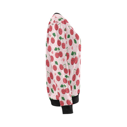 Cherry Pattern Print Design CH02 Women Long Sleeve Sweatshirt-JorJune
