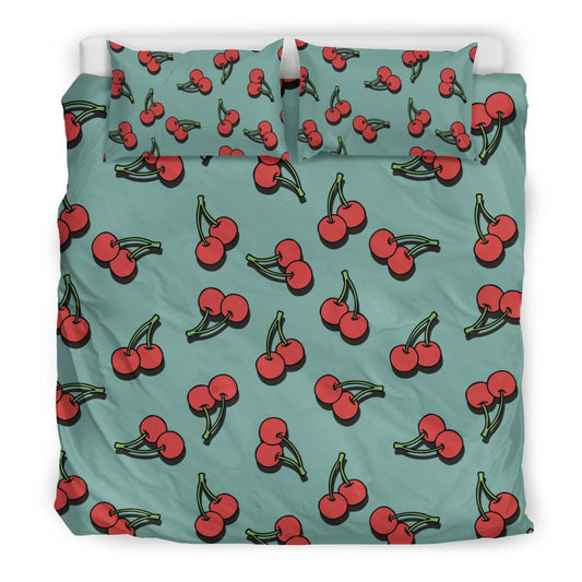 Cherry Pattern Print Design CH03 Duvet Cover Bedding Set-JORJUNE.COM