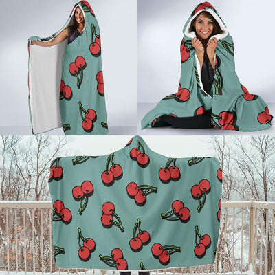 Cherry Pattern Print Design CH03 Hooded Blanket-JORJUNE.COM