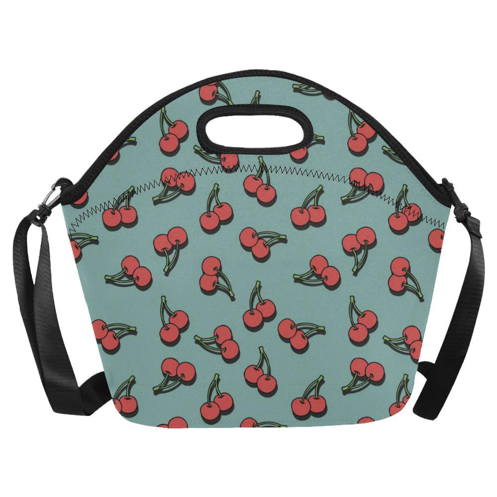 Cherry Pattern Print Design CH03 Neoprene Lunch Bag-JorJune