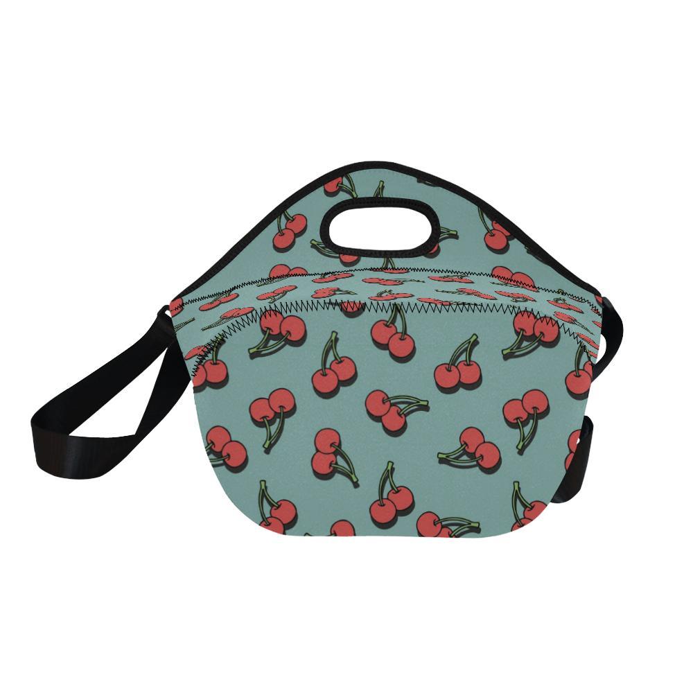 Cherry Pattern Print Design CH03 Neoprene Lunch Bag-JorJune