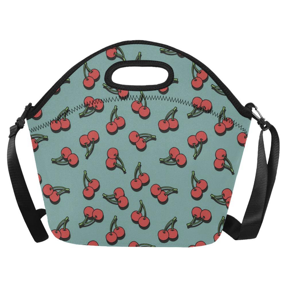 Cherry Pattern Print Design CH03 Neoprene Lunch Bag-JorJune