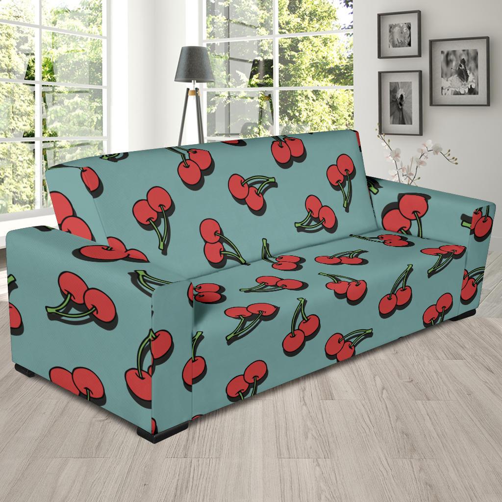 Cherry Pattern Print Design CH03 Sofa Slipcover-JORJUNE.COM