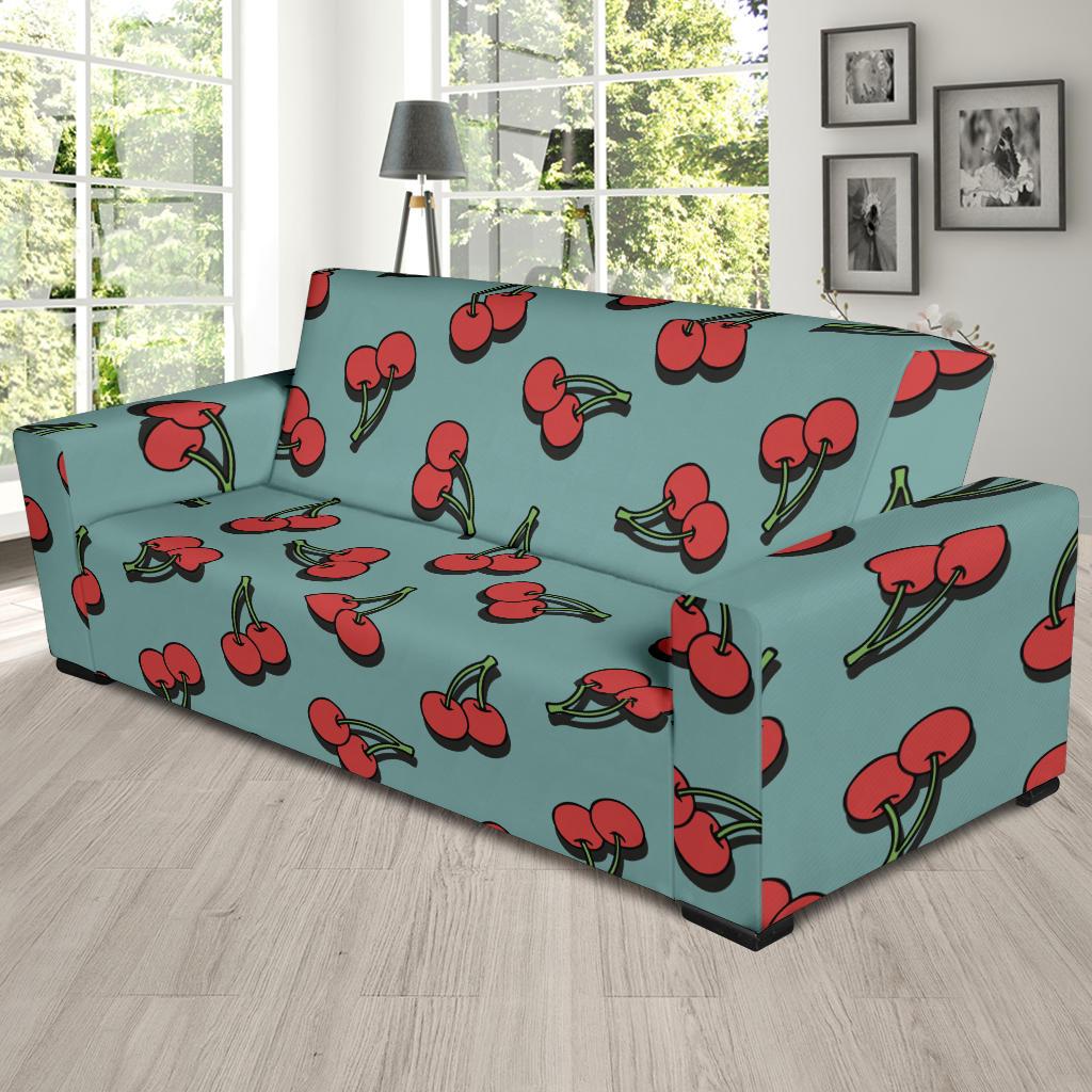 Cherry Pattern Print Design CH03 Sofa Slipcover-JORJUNE.COM