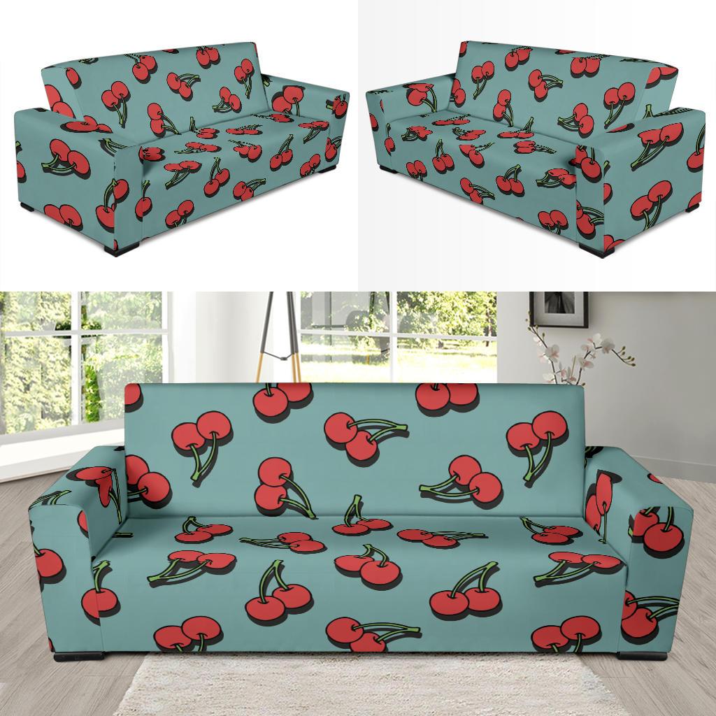 Cherry Pattern Print Design CH03 Sofa Slipcover-JORJUNE.COM