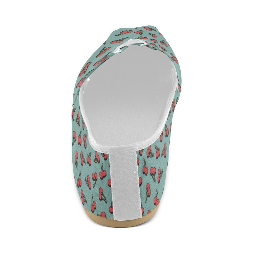 Cherry Pattern Print Design CH03 Women Casual Shoes-JorJune.com