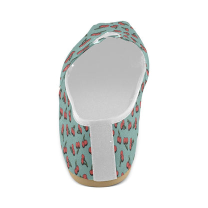 Cherry Pattern Print Design CH03 Women Casual Shoes-JorJune.com