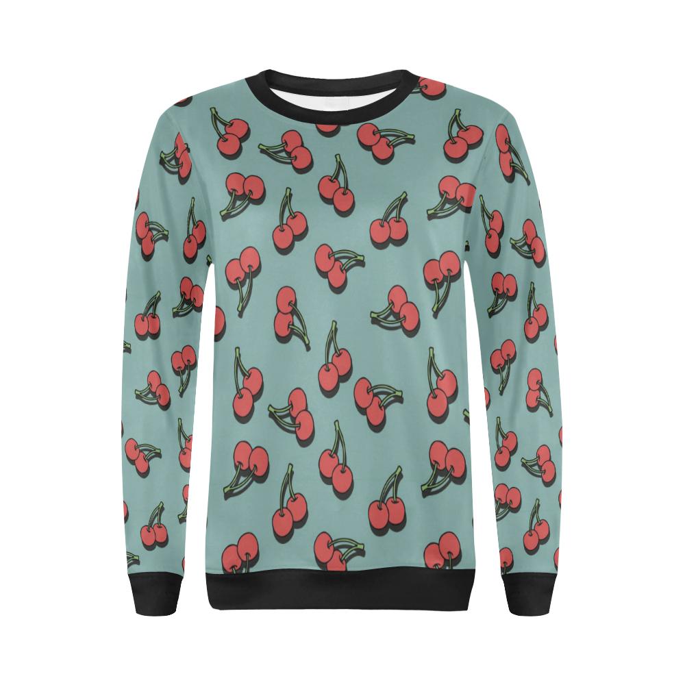 Cherry Pattern Print Design CH03 Women Long Sleeve Sweatshirt-JorJune