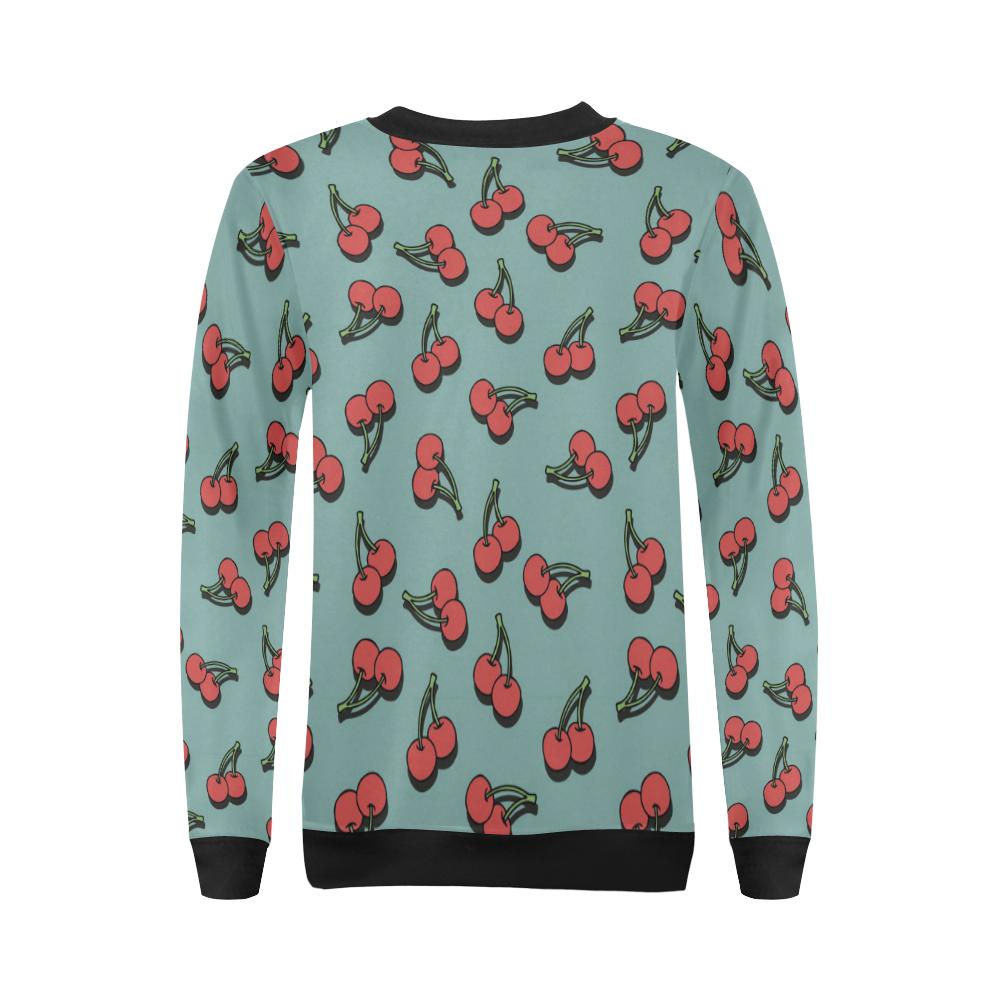 Cherry Pattern Print Design CH03 Women Long Sleeve Sweatshirt-JorJune