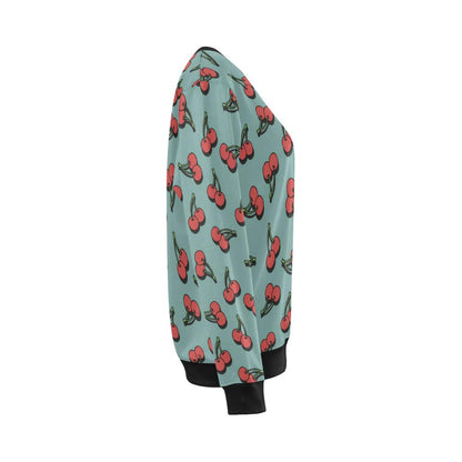 Cherry Pattern Print Design CH03 Women Long Sleeve Sweatshirt-JorJune