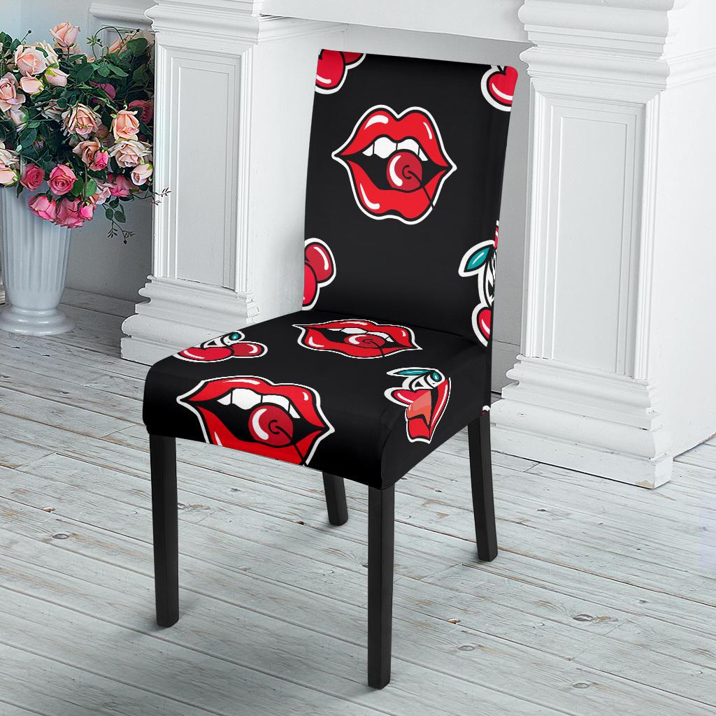 Cherry Pattern Print Design CH04 Dining Chair Slipcover-JORJUNE.COM