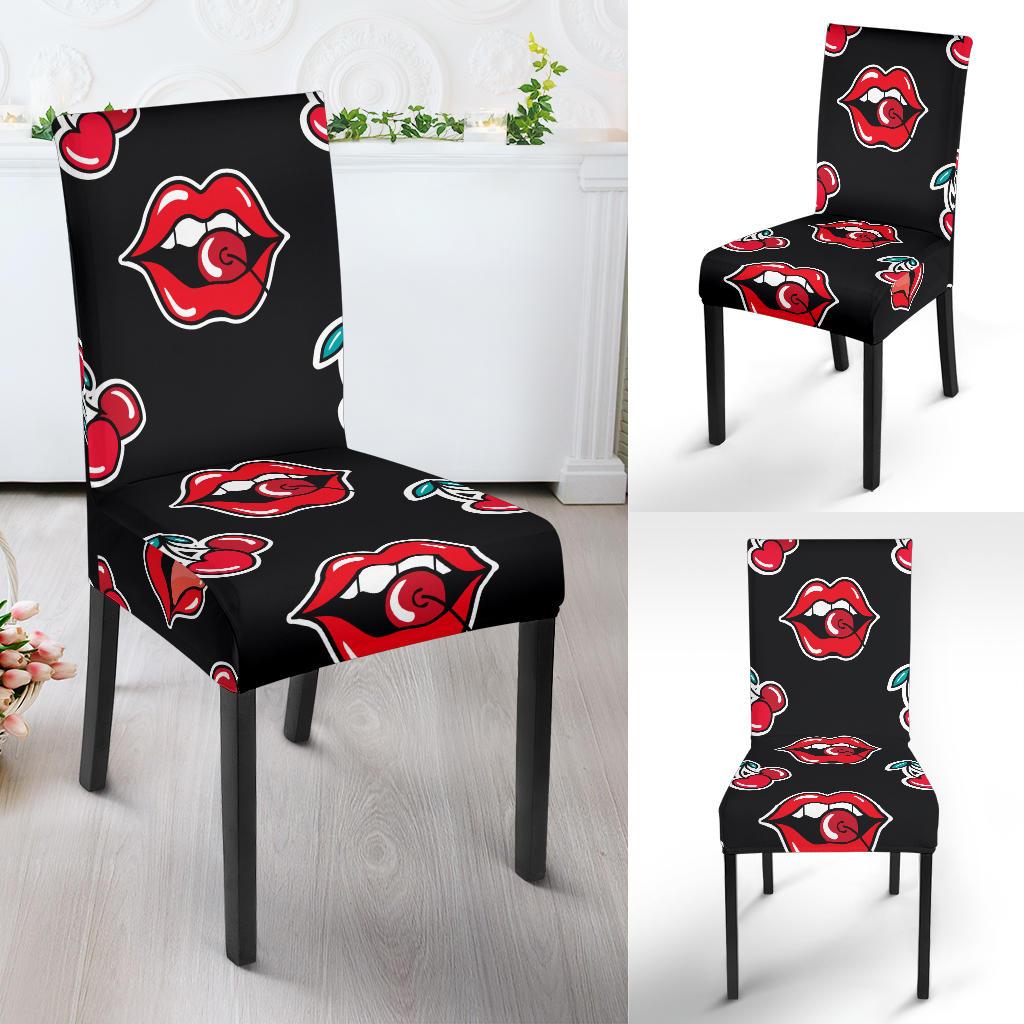 Cherry Pattern Print Design CH04 Dining Chair Slipcover-JORJUNE.COM