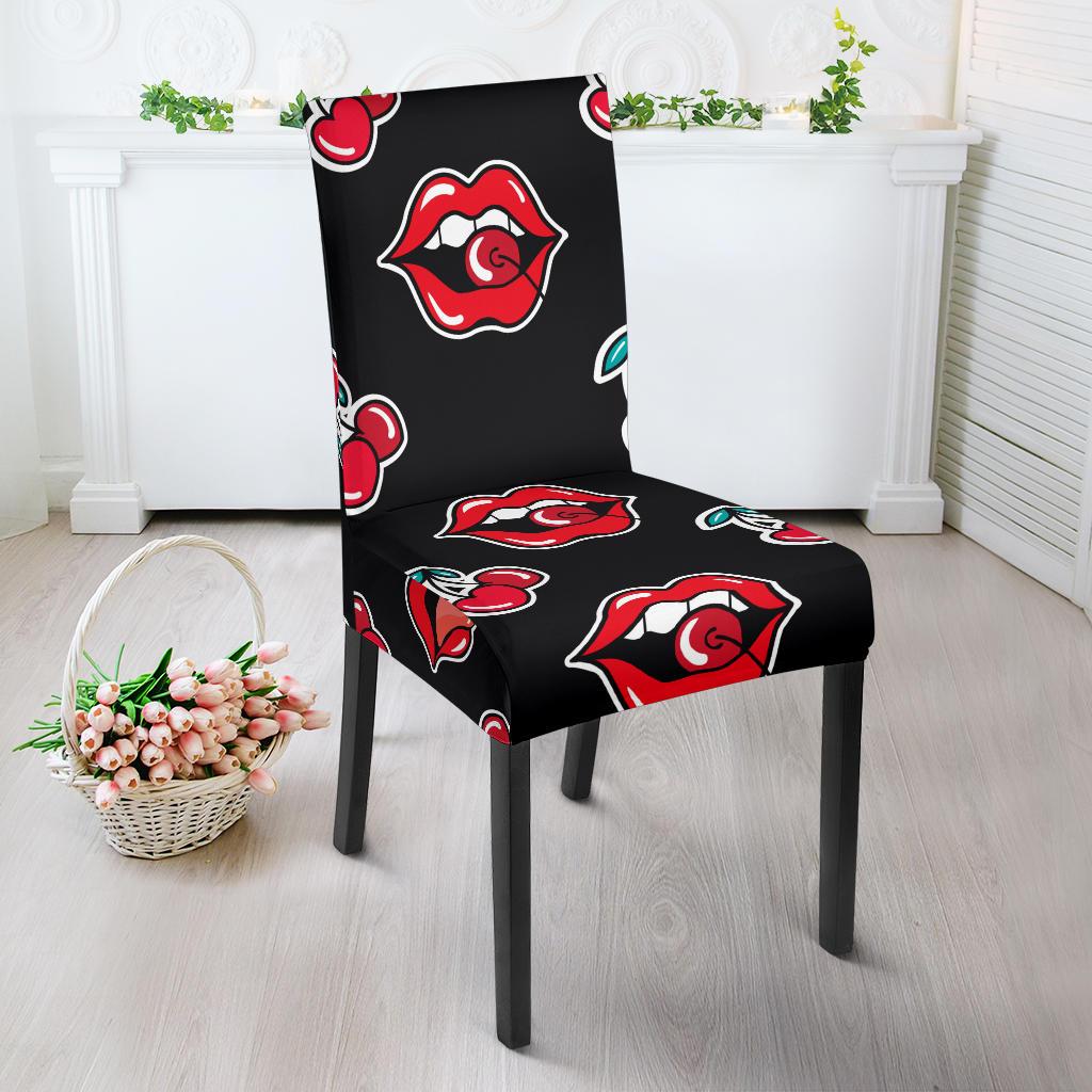 Cherry Pattern Print Design CH04 Dining Chair Slipcover-JORJUNE.COM