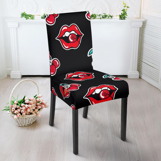 Cherry Pattern Print Design CH04 Dining Chair Slipcover-JORJUNE.COM
