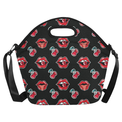 Cherry Pattern Print Design CH04 Neoprene Lunch Bag-JorJune