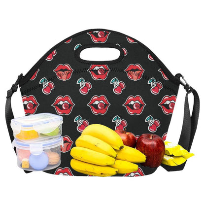 Cherry Pattern Print Design CH04 Neoprene Lunch Bag-JorJune