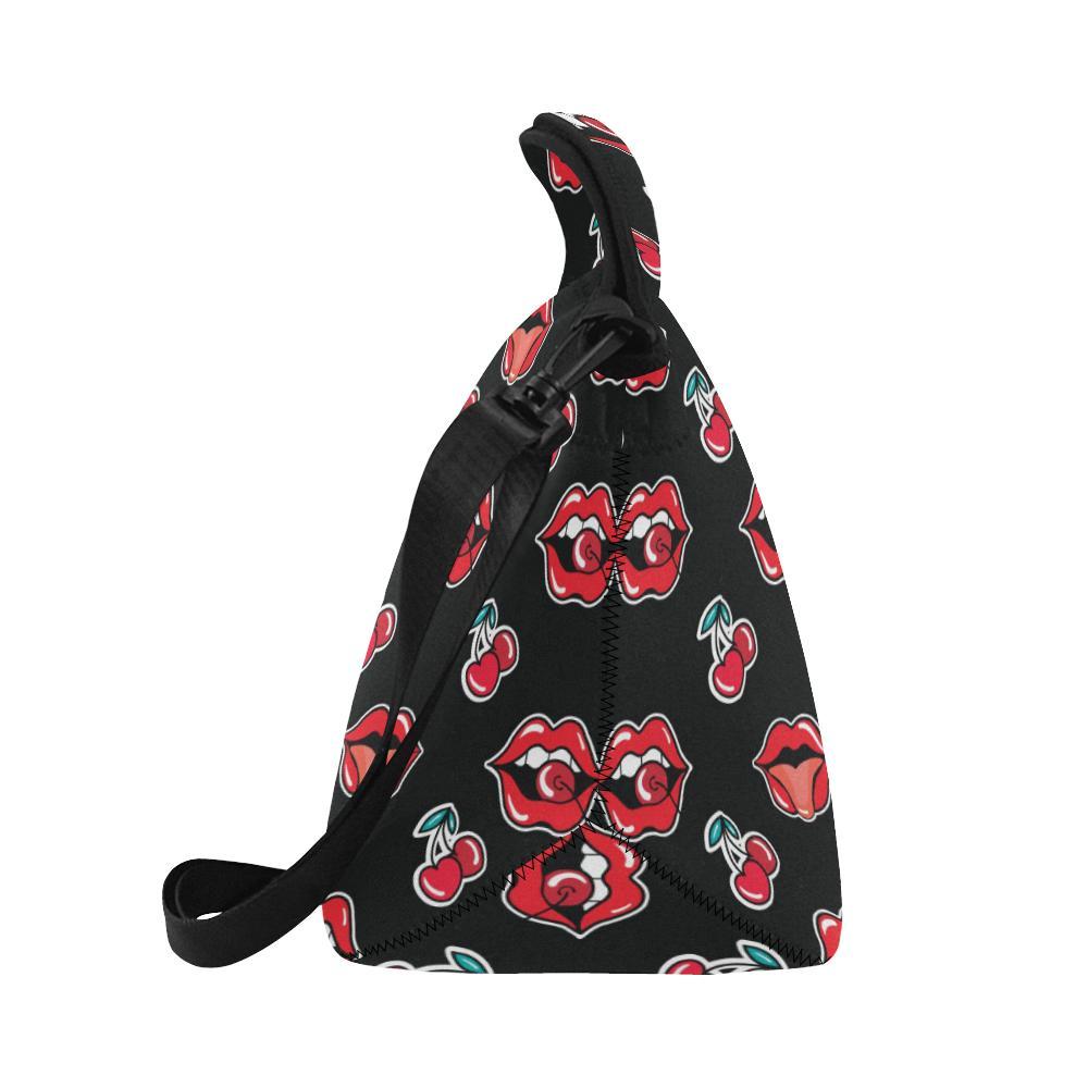 Cherry Pattern Print Design CH04 Neoprene Lunch Bag-JorJune