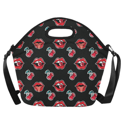 Cherry Pattern Print Design CH04 Neoprene Lunch Bag-JorJune