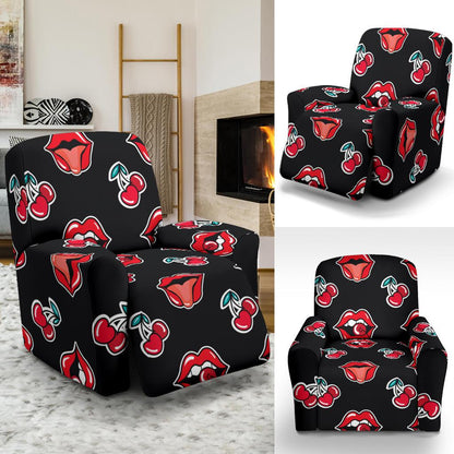 Cherry Pattern Print Design CH04 Recliner Slipcover-JORJUNE.COM