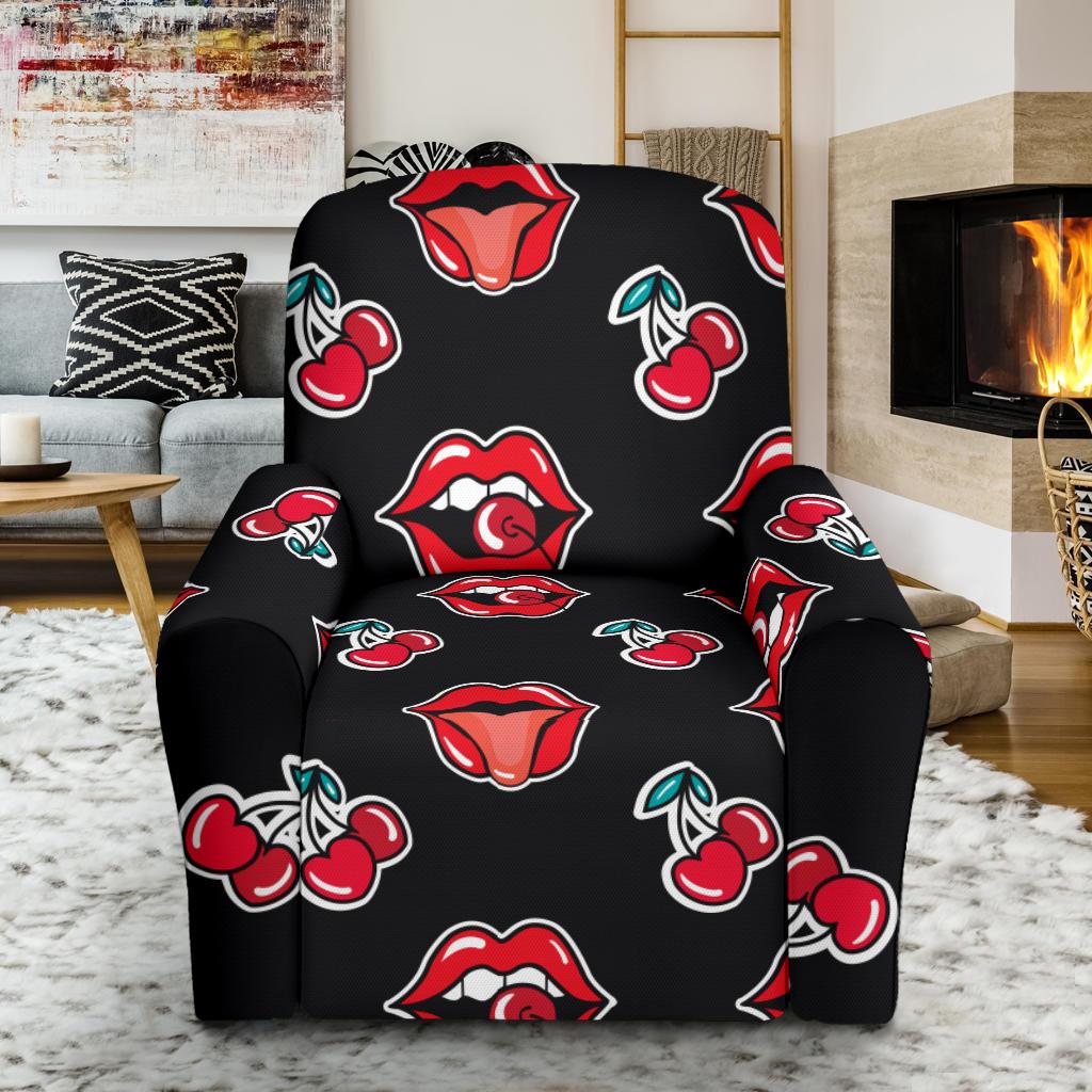 Cherry Pattern Print Design CH04 Recliner Slipcover-JORJUNE.COM
