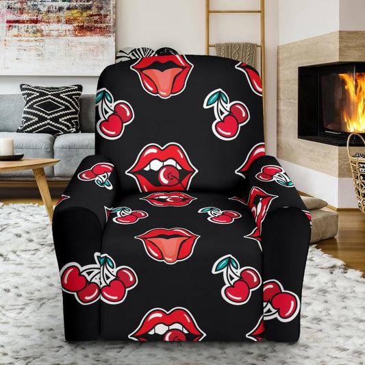 Cherry Pattern Print Design CH04 Recliner Slipcover-JORJUNE.COM