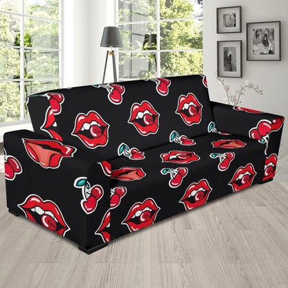 Cherry Pattern Print Design CH04 Sofa Slipcover-JORJUNE.COM