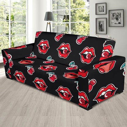 Cherry Pattern Print Design CH04 Sofa Slipcover-JORJUNE.COM