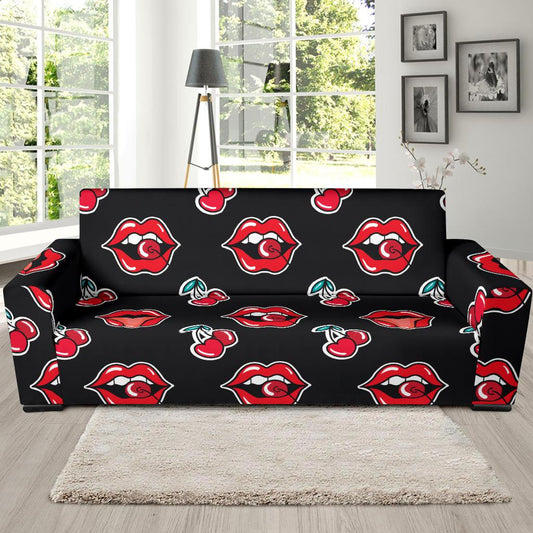 Cherry Pattern Print Design CH04 Sofa Slipcover-JORJUNE.COM