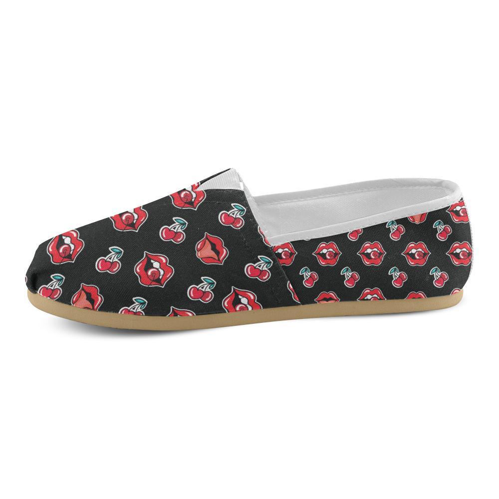 Cherry Pattern Print Design CH04 Women Casual Shoes-JorJune.com