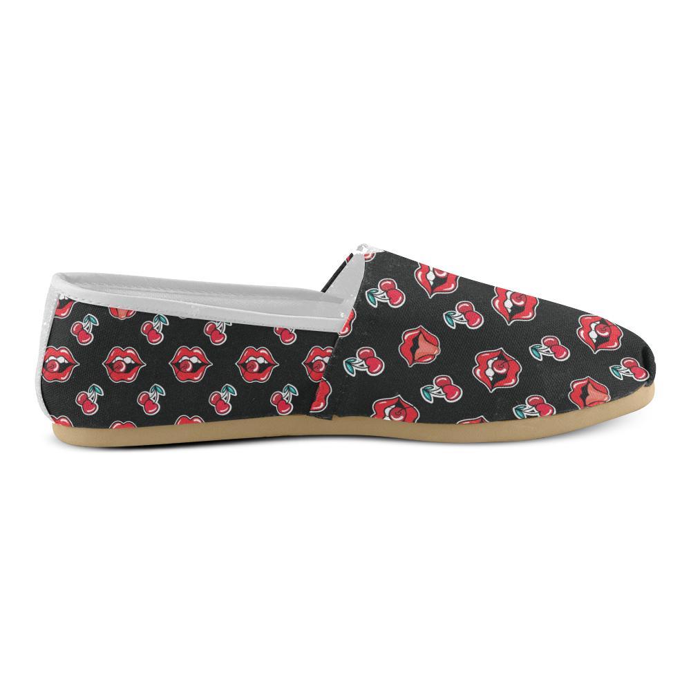 Cherry Pattern Print Design CH04 Women Casual Shoes-JorJune.com