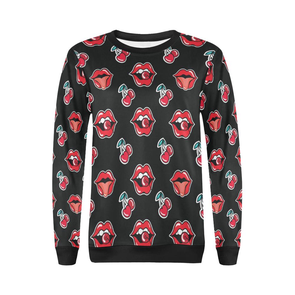 Cherry Pattern Print Design CH04 Women Long Sleeve Sweatshirt-JorJune