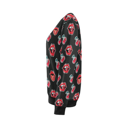 Cherry Pattern Print Design CH04 Women Long Sleeve Sweatshirt-JorJune