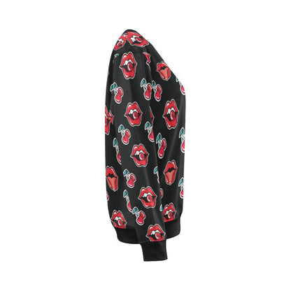 Cherry Pattern Print Design CH04 Women Long Sleeve Sweatshirt-JorJune