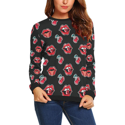 Cherry Pattern Print Design CH04 Women Long Sleeve Sweatshirt-JorJune